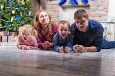 Новогодняя семейная студийная фотосъёмка