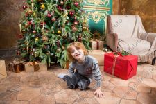 Детская новогодняя студийная фотосессия