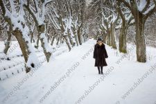 Портретная фотосессия в зимнем парке