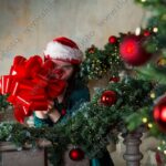 Новогодняя фотосессия в двухуровневой студии