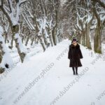 Портретная фотосессия в зимнем парке